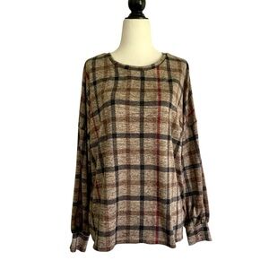 Soyaconcept soft plaid sweater